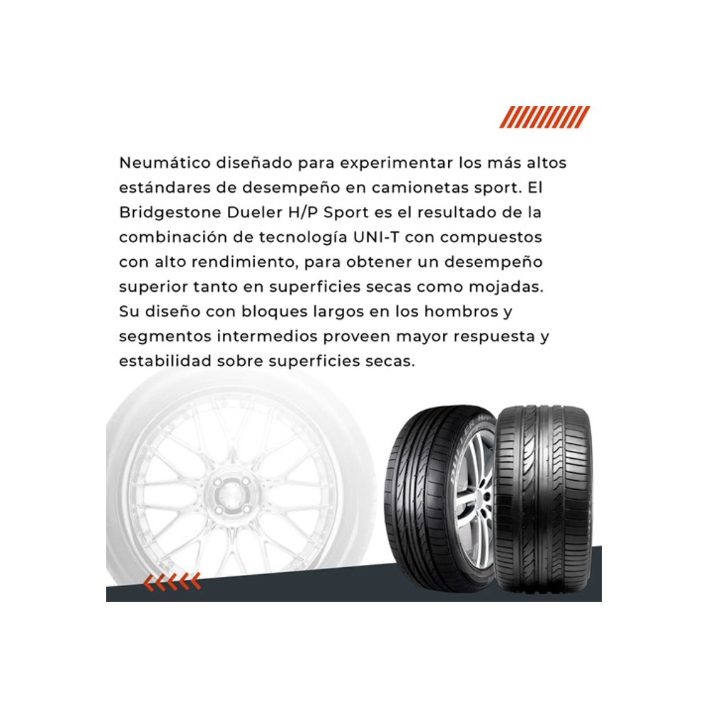 Neumático Bridgestone 235/65r18 106h Dueler H/p Sport X2 - Imagen 4