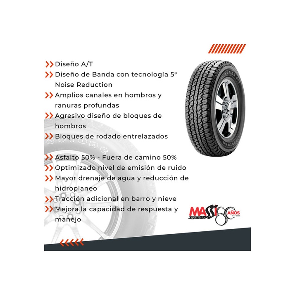 Neumático Firestone 235/75 R15 - 104 S Destination At Massio - Imagen 6